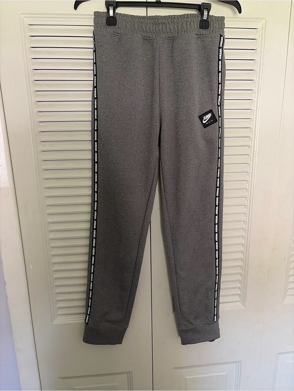 Jordan Kids' Gray Jogger Pants with Side Tape 12 to 13 years